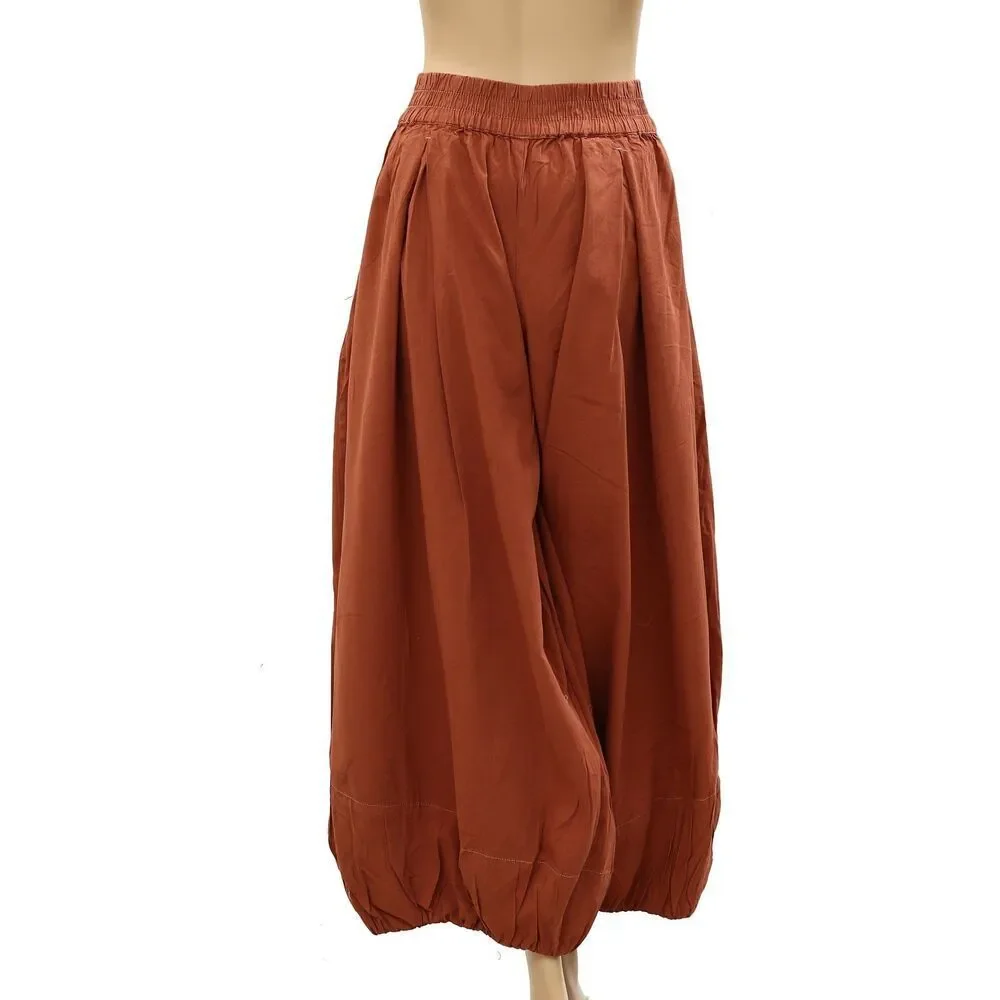 Free People Moonflower Pull-On Balloon Trousers Pants Mid-Rise Solid S 287145 - Picture 11 of 16